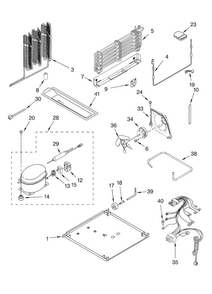 Unit Parts Diagram and Parts List for A2RXNMFWB00  Amana Refrigerator