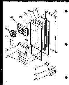 Refrigerator Door Diagram and Parts List for 36041W-P1122101WW  Amana Refrigerator