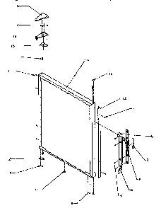 Refrigerator Outer Door Diagram and Parts List for BX22A5L-P1182302WL  Amana Refrigerator