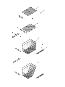 Fz Shelf Diagram and Parts List for XRSS267BB-PXRSS267BB1  Amana Refrigerator