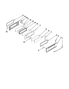 Upper Door Parts Diagram and Parts List for MGR6875ADS28  Maytag Range