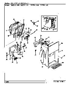 Ice & Water Dispenser Diagram and Parts List for RB23KA-4AW BG97C Magic Chef Refrigerator