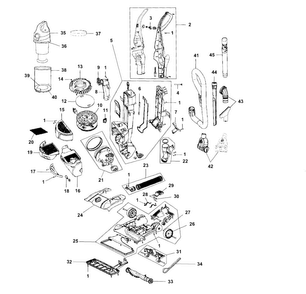 Part Location Diagram of 633197001 Maytag Vacuum handle release pedal spring