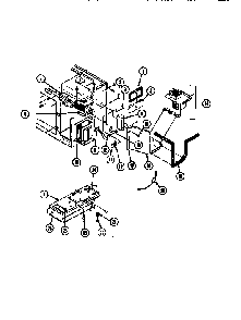 Internal Controls-upper Diagram and Parts List for WM2750B M167B Jenn-Air Wall Oven
