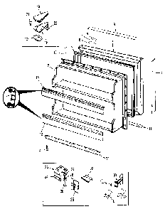 Freezer Door Diagram and Parts List for JRT196B MBJ55B Jenn-Air Refrigerator