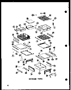 Interior Parts Diagram and Parts List for SRN22G-A-P60201-36WA  Amana Refrigerator