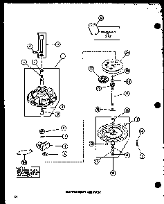 Transmission Assembly Diagram and Parts List for TAA400 P77040-2W Amana Washer
