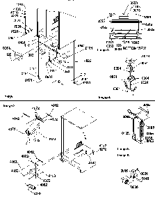 Drain Systems, Rollers, And Evaporator Assy Diagram and Parts List for SRDE327S3E-P1307103WE  Amana Refrigerator