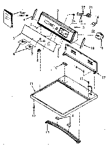 Control Hood, Controls And Cabinet Top Diagram and Parts List for NE4613W43721  Speed Queen Dryer