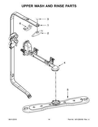 Upper Wash And Rinse Parts Diagram and Parts List for MDB4949SHZ0  Maytag Dishwasher