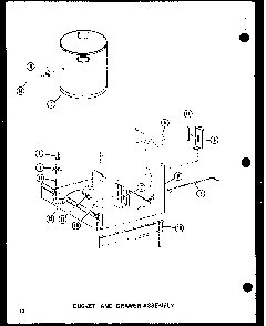 Bucket And Drawer Assembly Diagram and Parts List for SMCD-2B P18011-16T Amana Trash Compactor