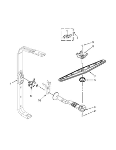Upper Wash And Rinse Parts Diagram and Parts List for MDB7749SBM3  Maytag Dishwasher