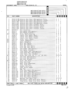 Doors Page 2 Diagram and Parts List for 21304-0A  Admiral Refrigerator