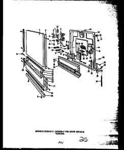 Section 19 Diagram and Parts List for DUR208-19-CL  Caloric Dishwasher