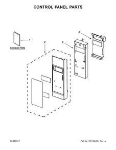 Control Panel Parts Diagram and Parts List for YAMV1160VAB7  Amana Microwave