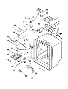 Refrigerator Liner Parts Diagram and Parts List for MFT2673BEW10  Maytag Refrigerator