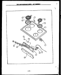 TOP AND SURFACE UNITS - 24`` MODELS Diagram and Parts List for SBE24CB  Amana Range