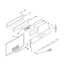 Control Panel Parts Diagram and Parts List for MGR5875QDQ1  Maytag Range