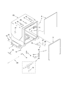 Tub And Frame Parts Diagram and Parts List for MDB7809AWB1  Maytag Dishwasher