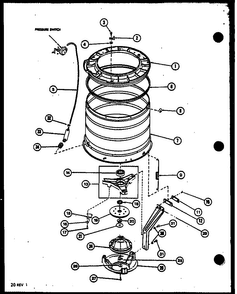 Section 10 Diagram and Parts List for LW2603 P7804720W Amana Washer