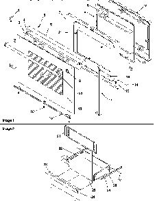 Oven Door And Storage Drawer Diagram and Parts List for CARTC7500E-P1143467NE  Amana Range