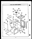 LOWER OVEN CABINET ASSY Diagram and Parts List for ESS307  Caloric Range