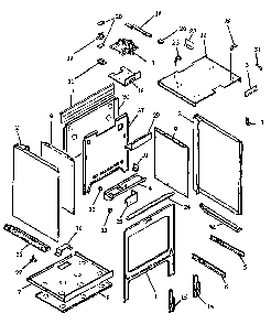 Cabinet Diagram and Parts List for AGS746E-P1130736NE  Amana Range