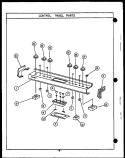 CONTROL PANEL PARTS Diagram and Parts List for ESS307  Caloric Range