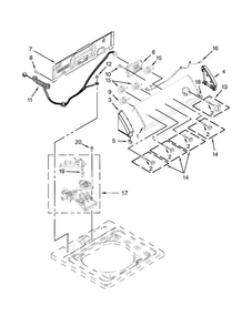 Console And Water Inlet Parts Diagram and Parts List for CAW12444BW0  Crosley Washer