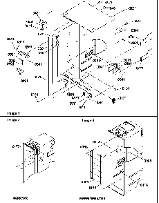 Cabinet Parts Diagram and Parts List for SRD522VW-P1320301WW  Amana Refrigerator