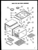 Page 1 Diagram and Parts List for EST347  Caloric Range