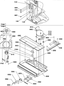 Machine Compartment Assembly Diagram and Parts List for BG20TL-P1196510WL  Amana Refrigerator