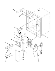 Refrigerator Liner Parts Diagram and Parts List for MFX2570AEB3  Maytag Refrigerator