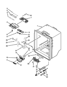 Refrigerator Liner Parts Diagram and Parts List for JFD2589KES2  Jenn-Air Refrigerator