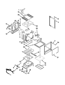 Chassis Parts Diagram and Parts List for MGR8674AW1  Maytag Range