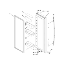 Part Location Diagram of WPW10439132 Whirlpool Handle