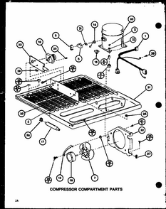 Compressor Compartment Parts (tli18j/p7739025w) (tl18j/p7739024w) Diagram and Parts List for TL8J-P7739024W  Amana Refrigerator
