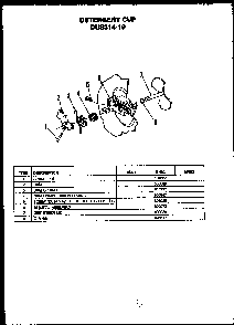 Detergent Cup Diagram and Parts List for DUS314-19 MN02 Caloric Dishwasher