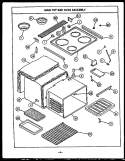 Page 2 Diagram and Parts List for ESS307-OF ESS3070OF Caloric Cooktop