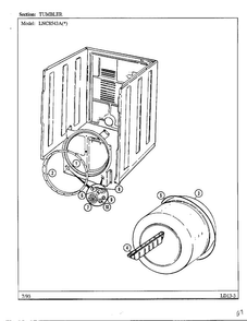 Tumbler Diagram and Parts List for 8543A  Norge Dryer