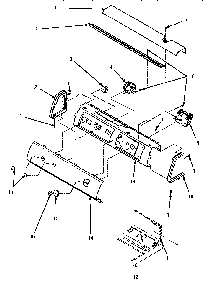 Graphic Panel, Ctrl Mtg Plate & Ctrls Diagram and Parts List for LWM423L-P1176404WL  Amana Washer