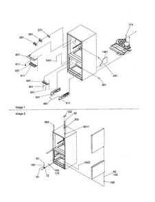 Covers, Hinges/light Covers Diagram and Parts List for BR18V1C-P1320707WC  Amana Refrigerator