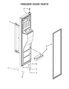 Freezer Door Parts Diagram and Parts List for MSS26C6MFB00  Maytag Refrigerator