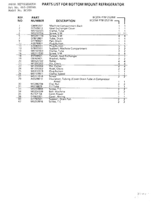 Parts List For Bottom Mount Refrigerator Page 6 Diagram and Parts List for 20804A  Amana Refrigerator