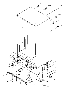 Drain And Rollers Diagram and Parts List for SPD22NL-P1181306WL  Amana Refrigerator