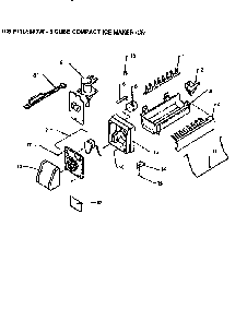 Icemaker Diagram and Parts List for TR21S4W-P1196102WW  Amana Refrigerator