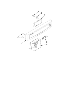 Control Panel And Latch Parts Diagram and Parts List for MDB7749AWQ1  Maytag Dishwasher