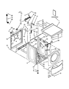 Top And Cabinet Parts Diagram and Parts List for MHN30PRBWW0  Maytag Washer