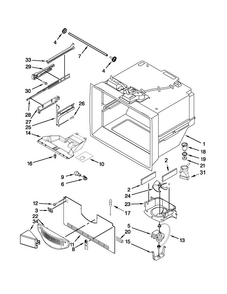 Freezer Liner Parts Diagram and Parts List for MFF2258VEB8  Maytag Refrigerator