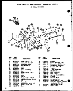 8 Cube Compact Ice Maker Diagram and Parts List for SRI22GG-P7745511WG  Amana Refrigerator